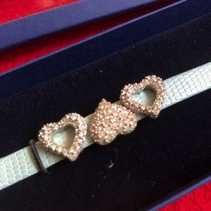 Swarovski heart light blue bracelet